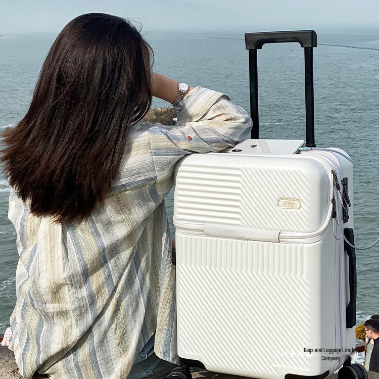 Ping Si 20-Inch Multifunctional Carry-On Suitcase for Women, Men, and Students