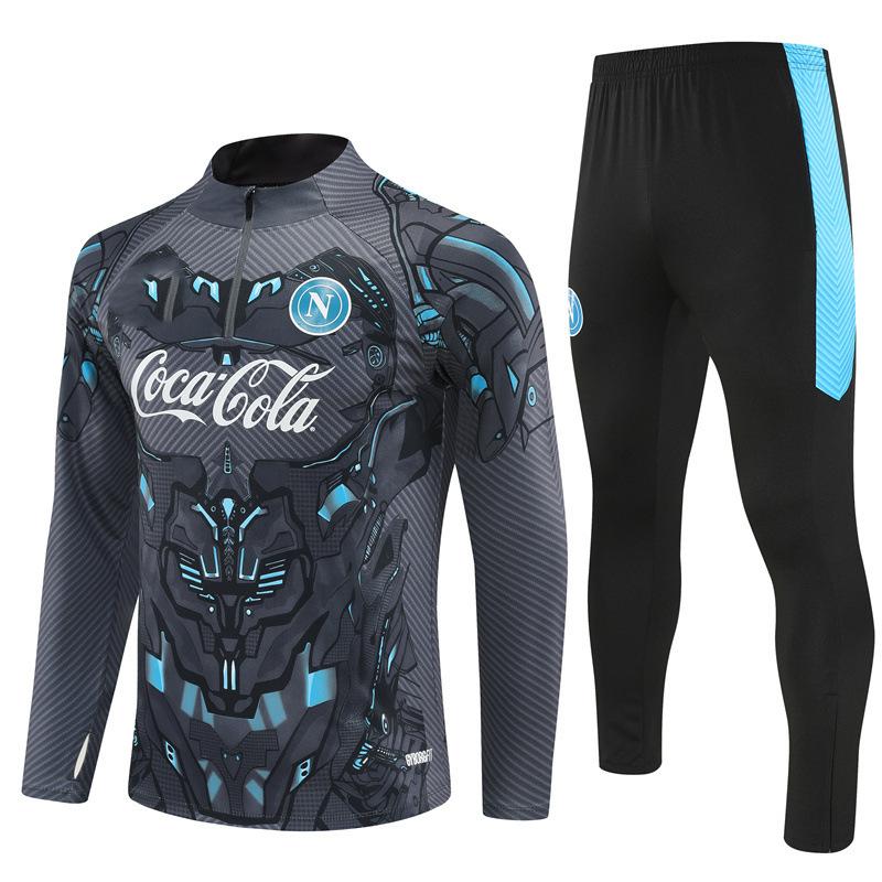 Halbzip Bestickter Fußball Trainingsanzug Set Arsenal Barcelona Real Madrid Camouflage Fußballanzug