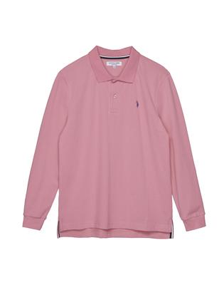 USPOLOASSN Cotton Blend Long Sleeve Polo Shirt_Pink