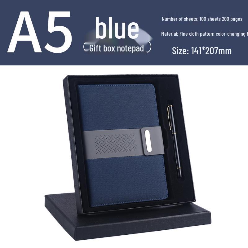 Custom Vintage Soft Leather Notebook with Buckle - A5/B5 Business Meeting Record Book with Logo Printing