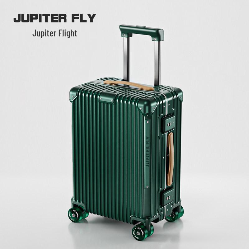 Silent Universal Wheels Suitcase: 20-Inch Carry-On for Women, 24-Inch Rideable for Men, Aluminum Frame, with Pull Rod and Travel Password Lock.