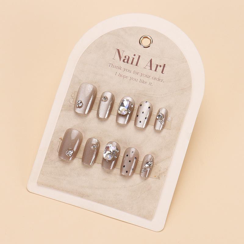 Verlaufende Bernstein-Goldfolie Abnehmbare Nagelsticker - Herbst/Winter-Kollektion