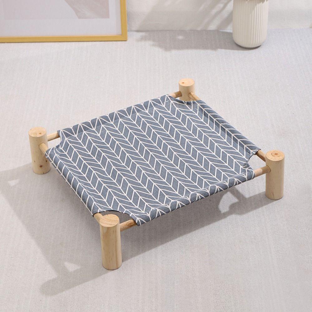 Detachable Kitten Sleeping Bed Wood Cat Bed Multipurpose Pet Camp Bed  Living Space
