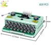HUIQIBAO Simulation Retro Typewriter Micro Building Blocks Mini MOC Bricks Model Constrution Children Toys for Kids Aldult