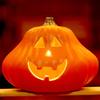 Halloween Pumpkin Lantern Spooky LED Light Up Pumpkin Figurine for Indoor Outdoor Halloween Tabletop Decor