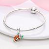 Authentic Charm Bead Charms copper Sloth Green Leaf Animal Pendants Compatible With Charm Bead Charms Plata Bracelets for Women Women Jewellery Making