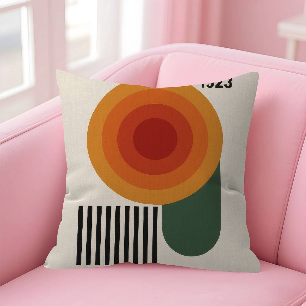 abstract Bauhausstyle  Cushion Cover Inches Farmhouse Decor Home Throw Pillow Covers for Couch Decorations