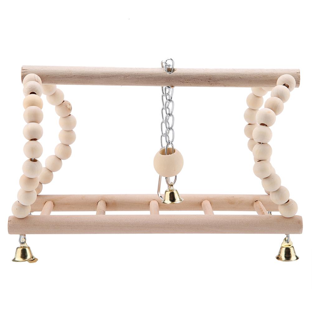 

Pet Parrot Toy Wooden Climbing Swing Ladder for Birds Hamster