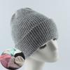 Womens Winter Warm Knit Beanie Hat With Angora Rabbit Fur Trim Thick Soft Woolen Cap Cold Weather