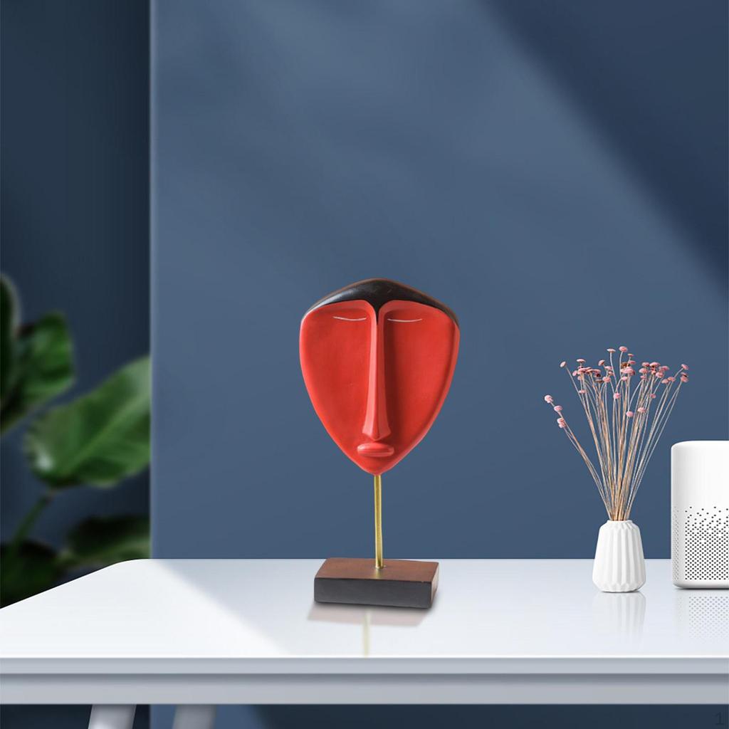 Abstract Face Statue Tabletop Collectible Decorative Arts Furnishing Crafts Ornament Sculpture for