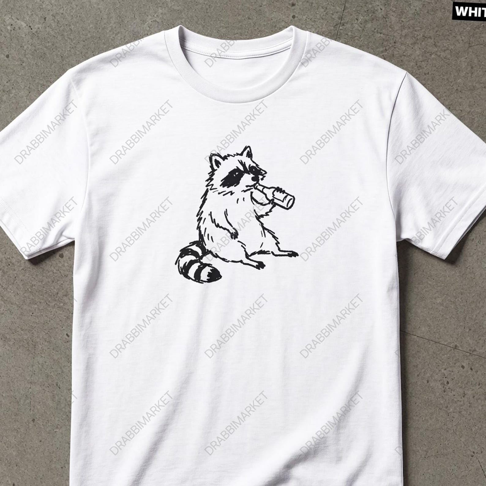 Cute Raccoon Drinking Beer Shirt, Funny Meme Shirt, Funny Racoon Meme Shirt Vintage, Racoon Shirt, Y2K Tee Gifts For Friends, Beer Shirt S