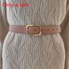 Genuine Leather Womens Cowhide Belt Alloy Buckle Fashionable Casual Decoration