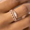 Exquisite Ring Three Sets, Princess Engagement Anniversary Luxury Fashion Ring Set Ring