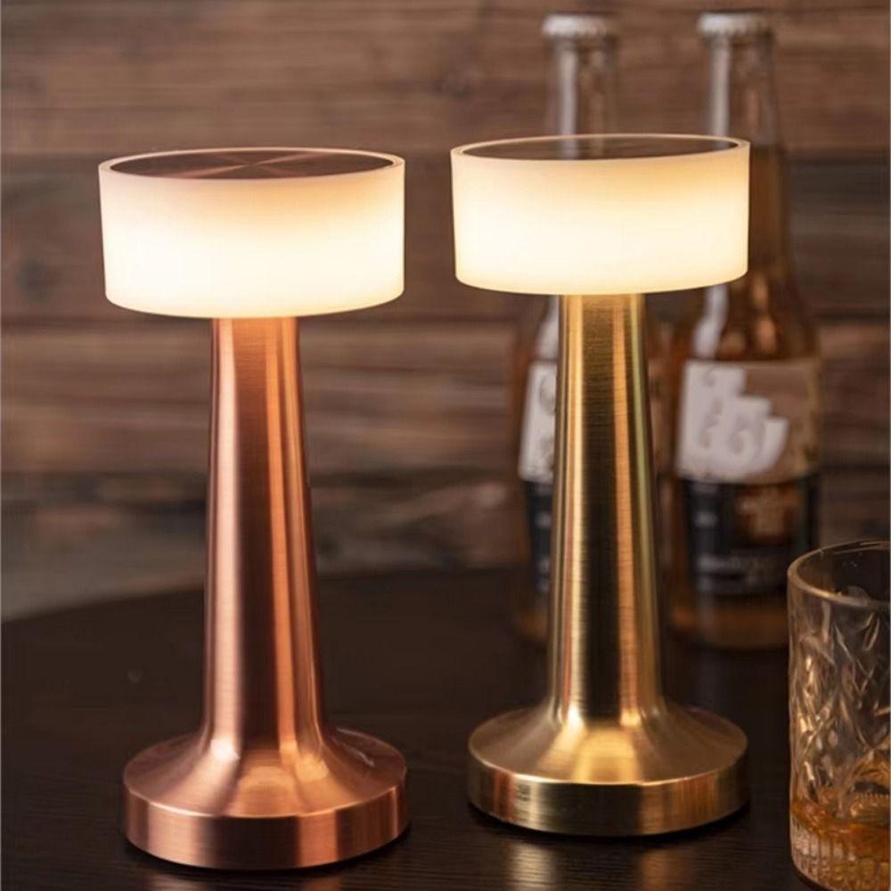 Creative Retro Table Lamp Dimmable Cordless LED Reading Lamp Mood Lighting Touch Sensor Rechargeable Desk Light