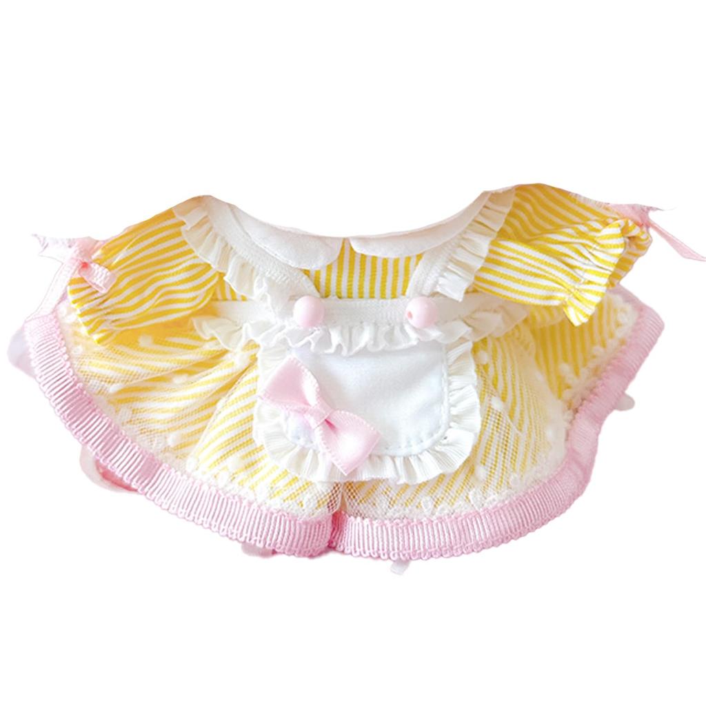 American Diner-Style Apron Dress [For 10-15cm] Yellow [Used]