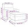 Vidaxl Armchair with Footrest, Dark Gray, 60 Cm, Upholstered In Fabric