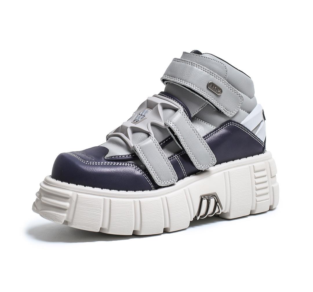 

New Punk Style Exquisite Women s Sneakers Retro Versatile Casual Shoes Metal Bottom Thick Bottom Height Boosting Running Shoes 45