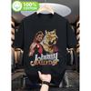 T-shirt Graphique Vintage Années 1990 Johny Hallyday pour Homme | T-shirt Rock Rétro avec Motif Tigre & Géométrique, Coupe Droite, Manches Courtes, Col Rond, Toutes Saisons