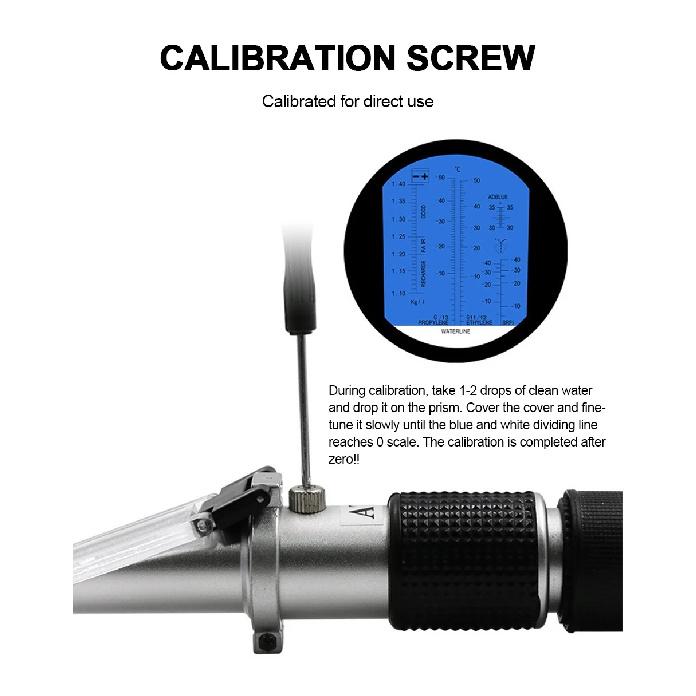 Antifreeze Coolant Refractometer for Automobile Antifreeze System Diesel Exhaust Fluid Battery Acid and Windshield Washer Fluid