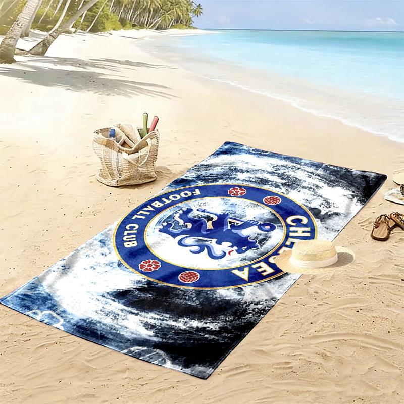 The Blues Print Beach Towel, Large Soft Quick Dry Towel for Beach Camping Swimming