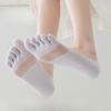 Five-finger Socks, Women's Boat Socks, Summer Thin Modal Mesh Breathable Invisible Toe Separation Socks, Solid Color Toe Ankle Socks