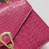 Alligator Print Crossbody Bag Shoulder Bag for Girl Women Solid Color Bag