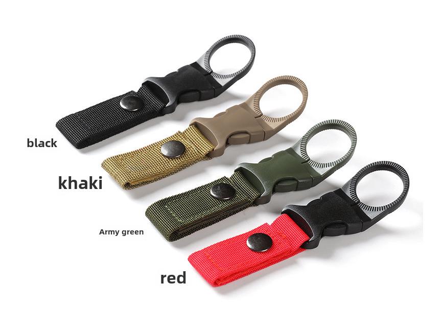 Taktická venkovní nylonová závěsná přezka na láhev - Multifunkční klip na láhve na vodu