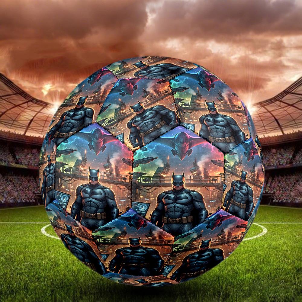 Superheroes Print Size 5 Soccer Ball, Standard Match Football for Sports Game and Team Practice, Ideal Gift for Soccer Fans