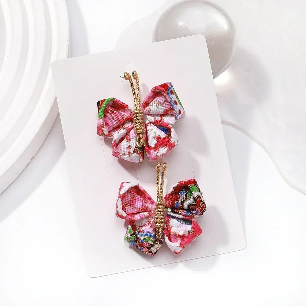 2pcs/lot Exquisite Bow Hairclips with Sequin Hair Bangs Hair Pins Girls Kniting Hairgripes Cute Barrettes Kids Hair Accessories