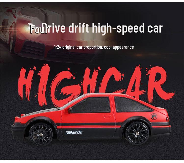 1:24 Scale 2.4GHz High-Speed Drift RC Car with Four-Wheel Drive