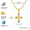 Colorful Natural Stone Cross Pendant Necklace,Gold Color Stainless Steel Snake Chain Necklaces,Charm Jewelry Gift