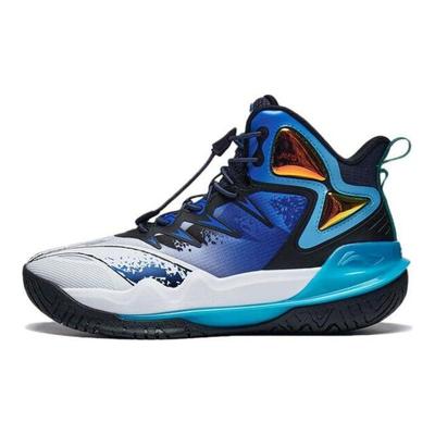 Li Ning Primary 3.0 V2 Shock Absorption Basketball Shoes Kids Sneakers White Blue YKBT072-7
