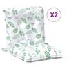 Outdoor Cushions 2 pcs Fine Leaf Pattern 100 x 50 x 7 cm