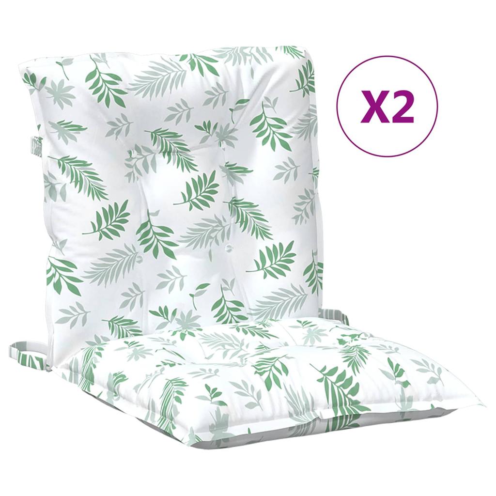 Outdoor Cushions 2 pcs Fine Leaf Pattern 100 x 50 x 7 cm