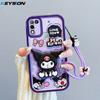 KEYSION Shockproof Case for Infinix Hot 11 Play with Lanyard Silicone Cute 3D Cartoon Doll Phone Cover for Infinix Hot 9 10 Play