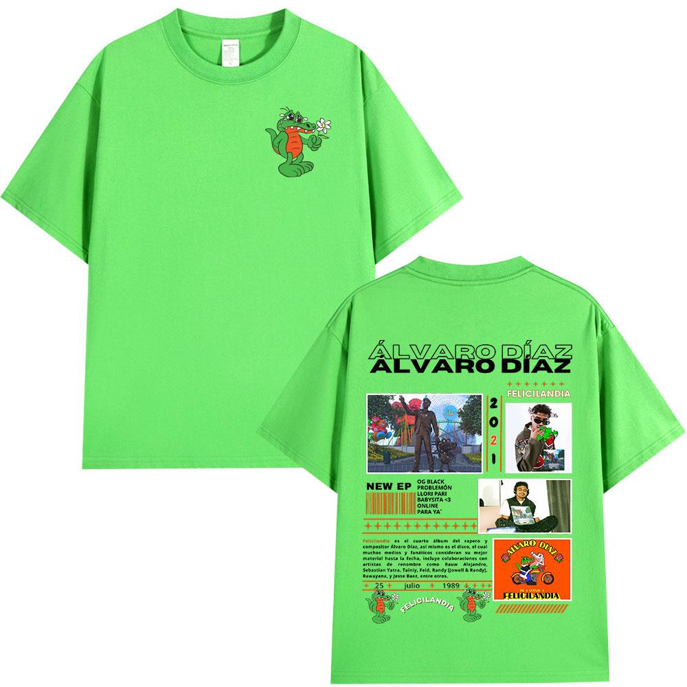 

Rapper Alvaro Diaz Felicilandia Album Graphic T Shirts Men Hip Hop Fashion Oversized Short Sleeve T-shirt Casual Cotton T-shirts XL