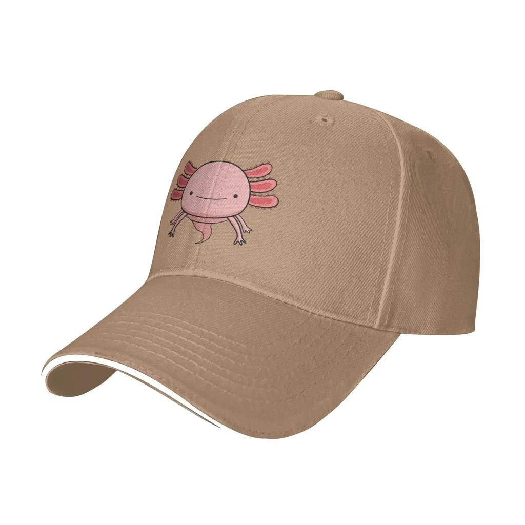 Cute Axolotl Pattern Kawaii Cap Fashion Casual Baseball Caps Adjustable Hat Hip Hop Summer Unisex Baseball Hats Customizable