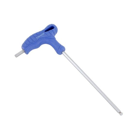 Small Space Operation Tool T-Handle Hex Wrench, Professional Ergonomic Grip Metric Extended Shaft Industrial Equipment Maintenance Wrench for