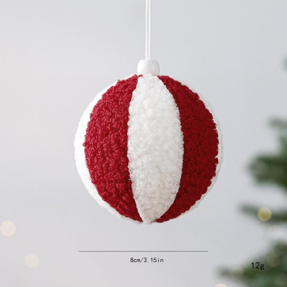 Plush Surface Christmas Tree Pendant 10CM Hanging Balls Ornament Christmas Tree
