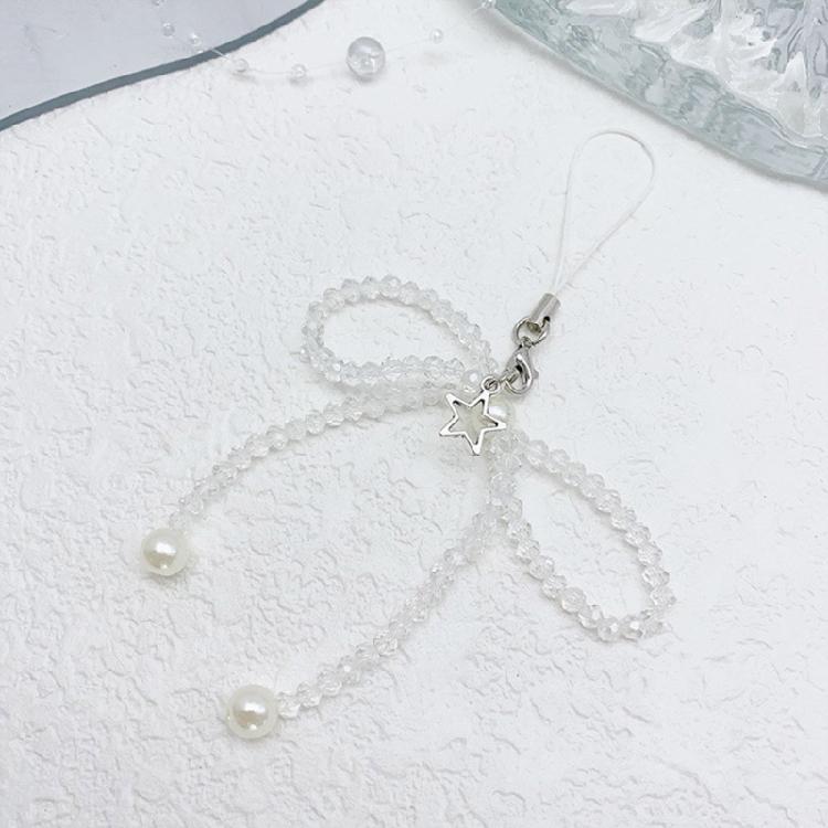 Crystal Beaded Butterfly Phone Lanyard Bowknot Star Charm Keychain Colorful Detachable Phone Chain Bag Purse Accessory