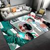Anime Cartoon Style Carpet with Characters and Dynamic Text Pattern Suitable for use as an anti-slip for living room bedroom sofas