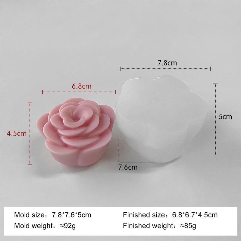 3D Rosenblüten Silikonform Handgemachte Seife Gipsform Ornamente Form Aroma Kerzenherstellungszubehör