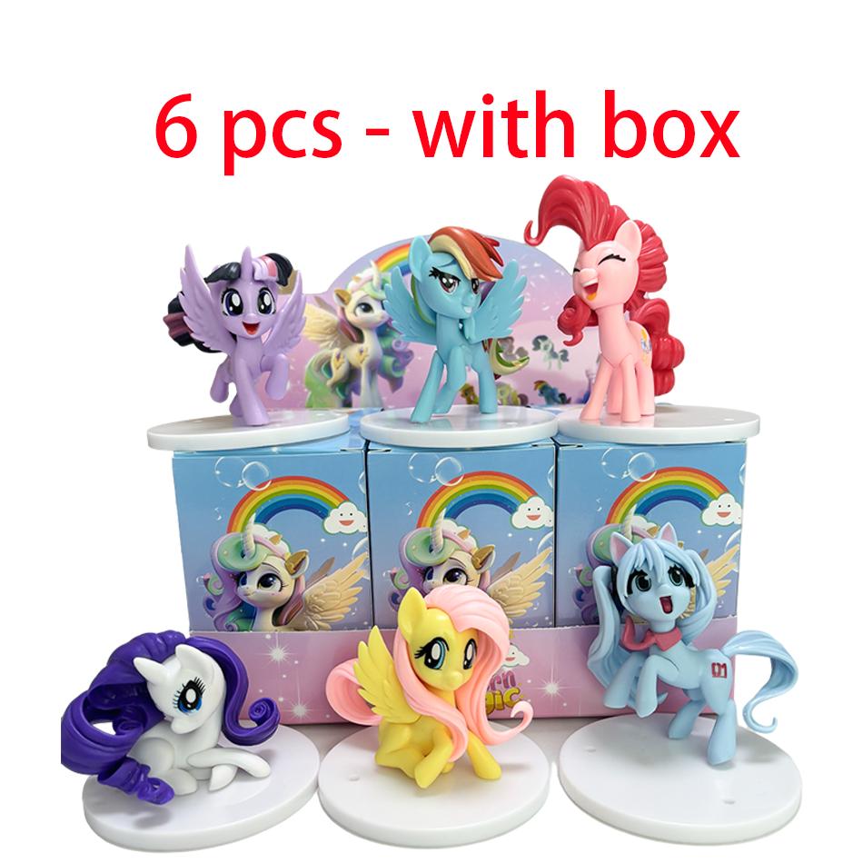 Model My Little Ponies Figures Action Figures Toy Cartoon Anime Pinkie/Fluttershy/Twilight Sparkle Doll Decoration Gift
