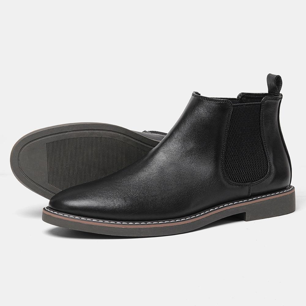 

40-46 Ботинки челси из натуральной кожи Модные Удобные Брендовые Мужские Ботинки #KD5242 40