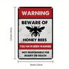 Vintage Bee Metal Tin Sign Wall Art Retro Home Bar Decor 8x12