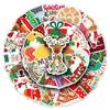 50 Christmas Graffiti Stickers Personalized Cartoon Holiday Creative Decoration Luggage Phone Case