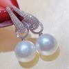 Pearl Drop Earrings for Women Elegant Sparkling Formal Fashion Jewelry