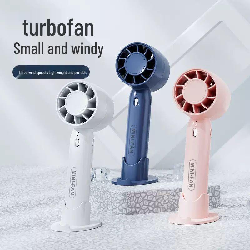 Portable Mini Handheld Fan with Long Battery Life, Silent Operation, and Strong Wind for Home or Student Use - T10