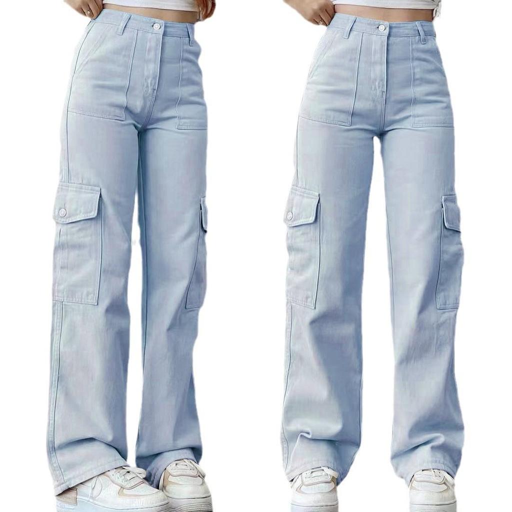 2023 Versatile Mid-Waist Casual Workwear Pants with 3D Pockets