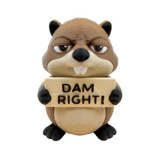Animals with Attitude 3D Printed Figurines, Cute Animal Holding Placard Ornaments, Mood Humor Statue, Office Shelf Decor, Unique Handmade Style